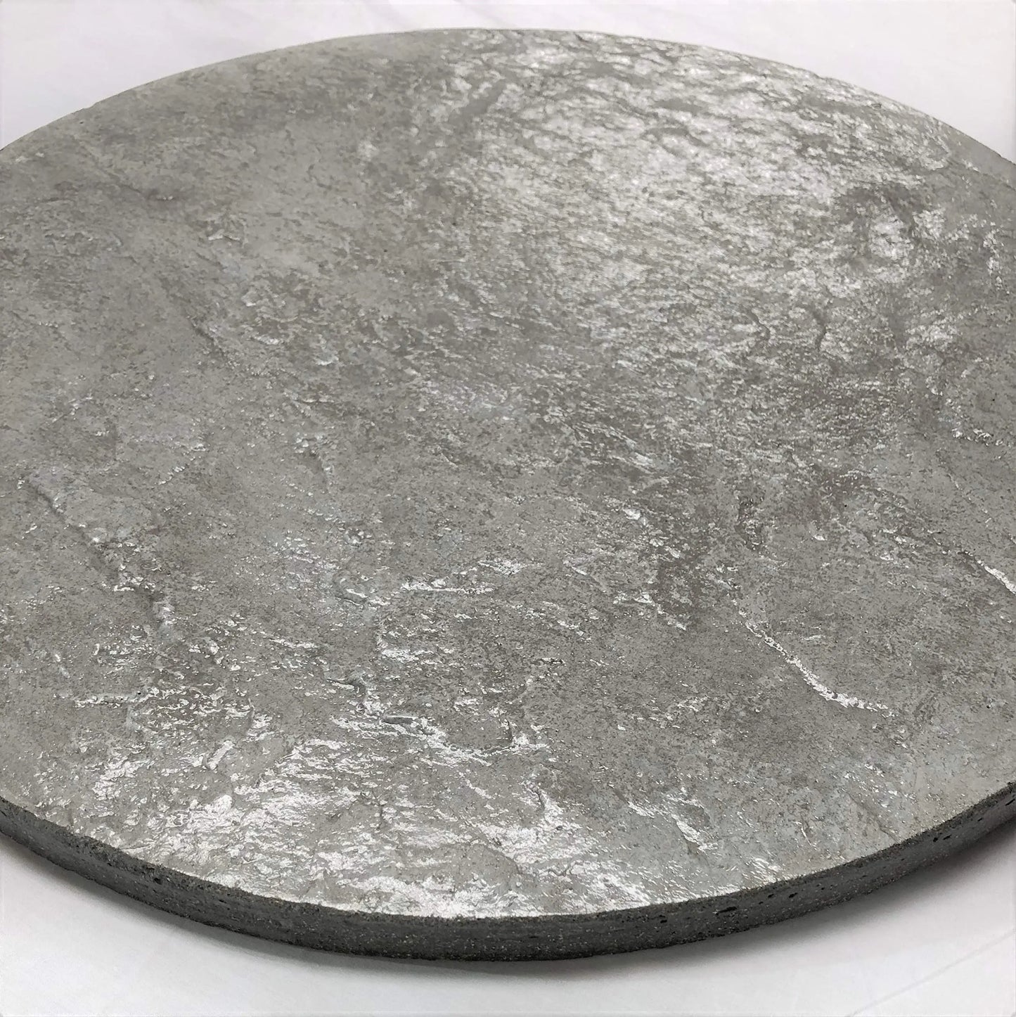 Unique Concrete Lazy Susan Handcrafted Made in The USA Cement Turntable Home-Decor (10" Uncolored)