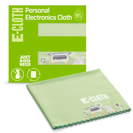 E-Cloth Reusable Personal Electronics Microfiber Screen Cleaning Cloth Screen Cleaner for Smart Phones Tablets & Laptop Computers 100 Wash Guarantee Green 1 Pack