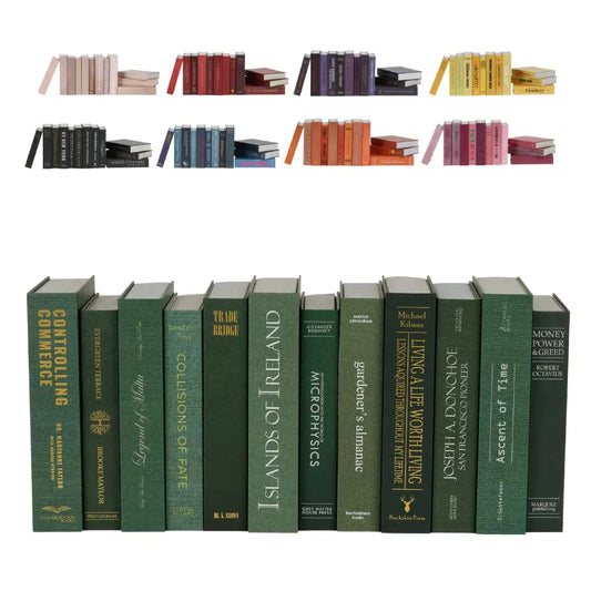 12 Decorative Faux Books Fake Books for Bookshelf Decor Coffee Table Books Entry Table Book Decor Vintage Decorative Books. Green Home Decor Accents. Home Staging Books.