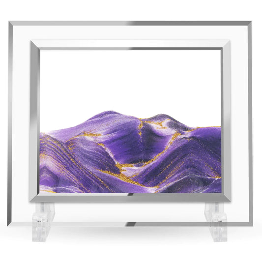 Moving Sand Art Picture Dynamic Sand Picture Golden Desktop Sand Art for Home Decor and Office